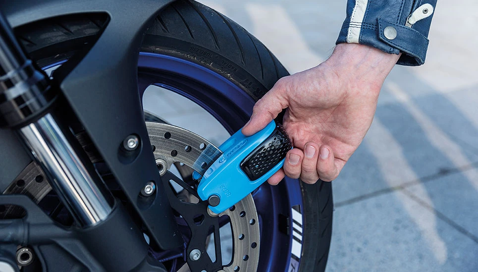 Anti-Theft Bike Motorbike Motorcycle Scooter Alarm Disc Lock Brake Pouch Locking 